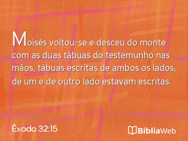 Êxodo 32:15 em imagem para compartilhar