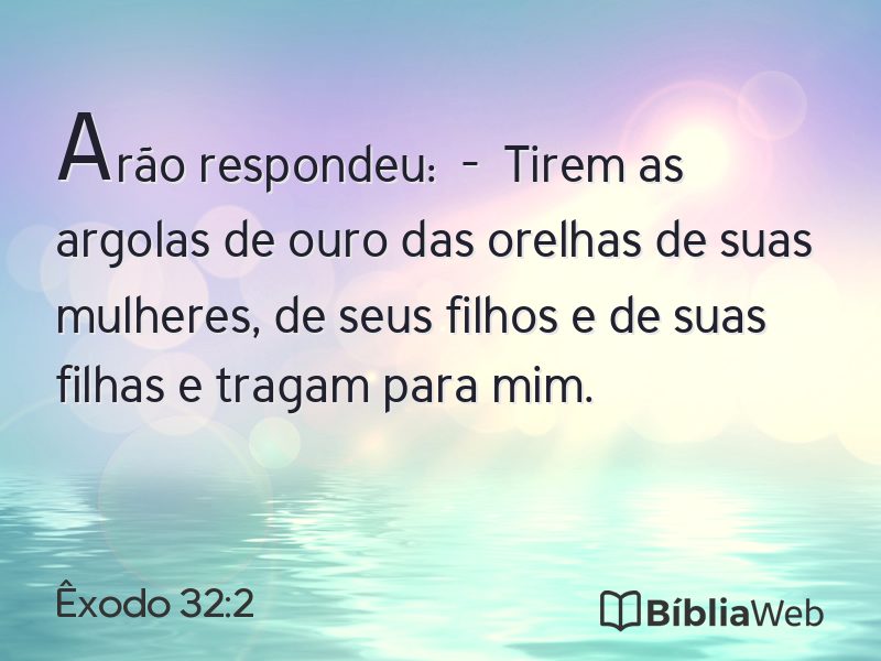 Êxodo 32:2 em imagem para compartilhar