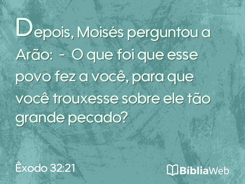 Êxodo 32:21 em imagem para compartilhar