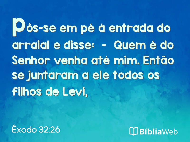 Êxodo 32:26 em imagem para compartilhar