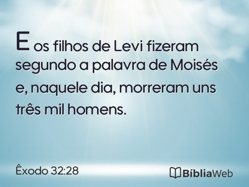 Êxodo 32:28 em imagem para compartilhar