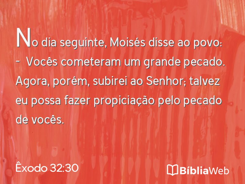 Êxodo 32:30 em imagem para compartilhar