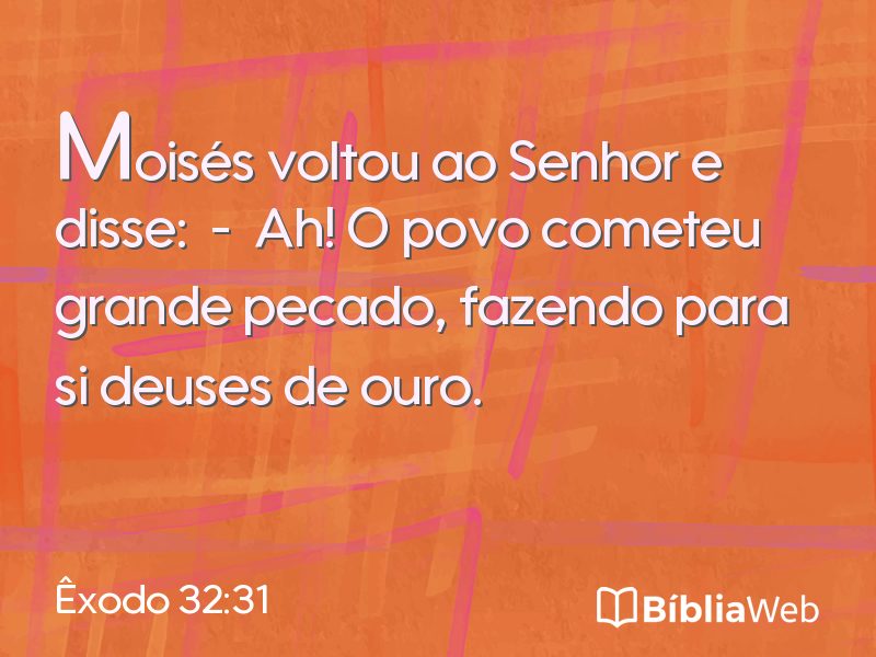 Êxodo 32:31 em imagem para compartilhar