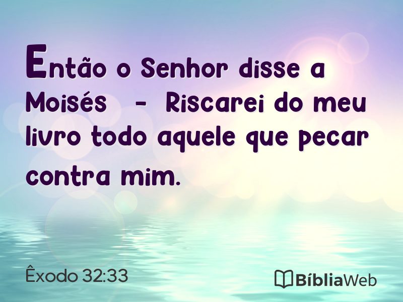 Êxodo 32:33 em imagem para compartilhar
