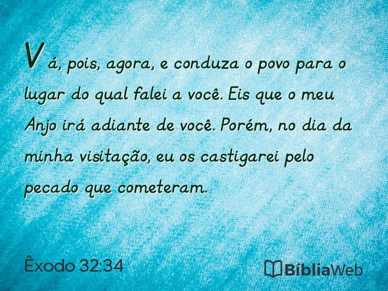 Êxodo 32:34 em imagem para compartilhar