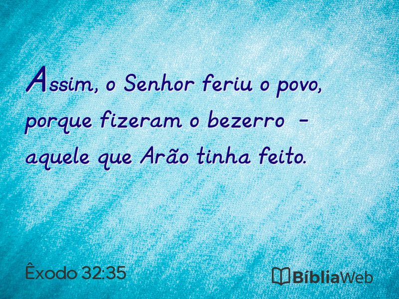 Êxodo 32:35 em imagem para compartilhar