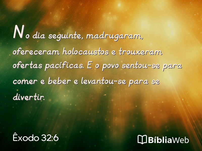 Êxodo 32:6 em imagem para compartilhar