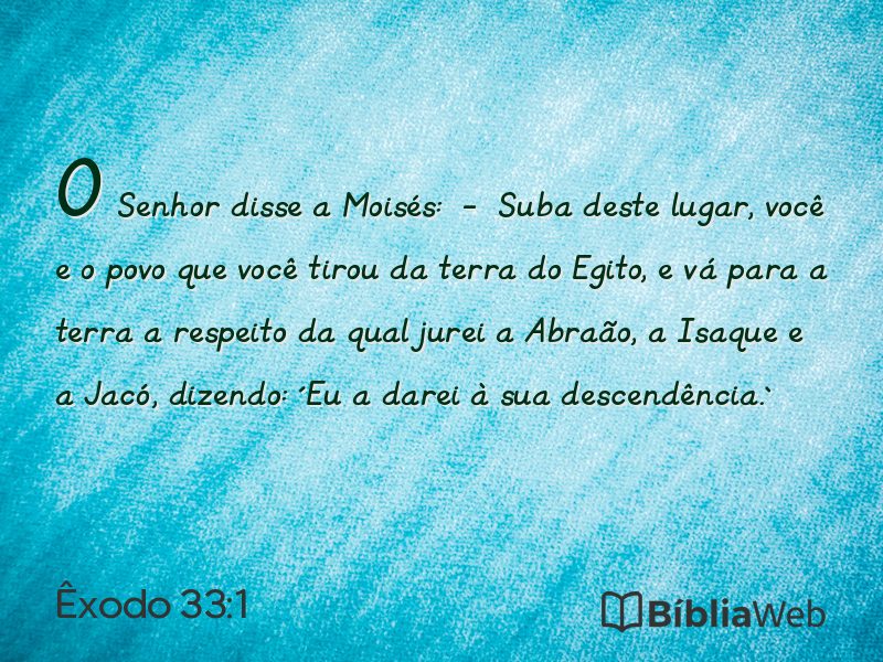 Êxodo 33:1 em imagem para compartilhar