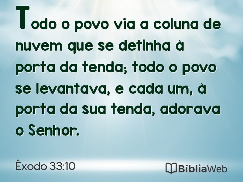 Êxodo 33:10 em imagem para compartilhar