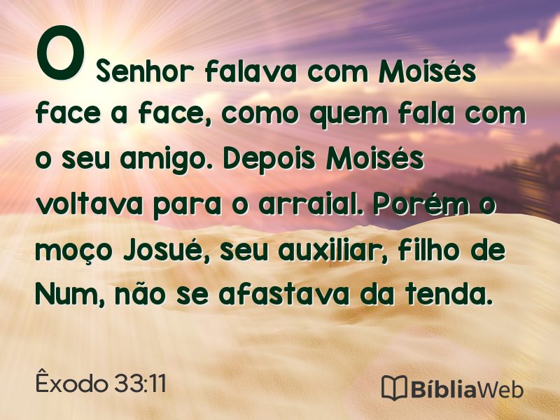 Êxodo 33:11 em imagem para compartilhar