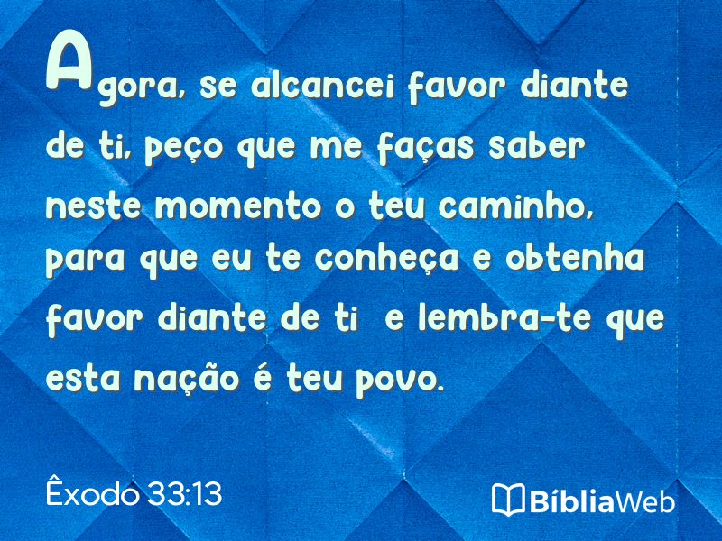 Êxodo 33:13 em imagem para compartilhar