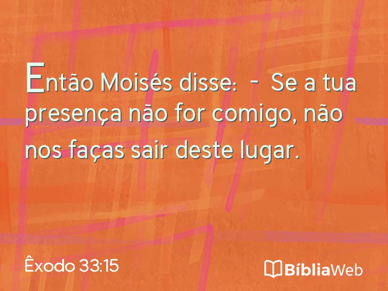 Êxodo 33:15 em imagem para compartilhar