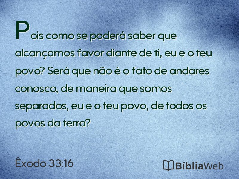Êxodo 33:16 em imagem para compartilhar
