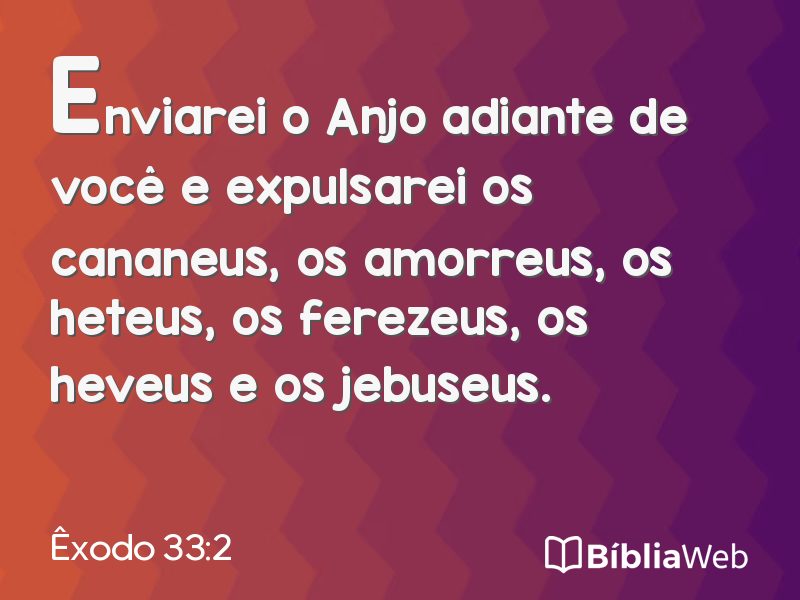Êxodo 33:2 em imagem para compartilhar