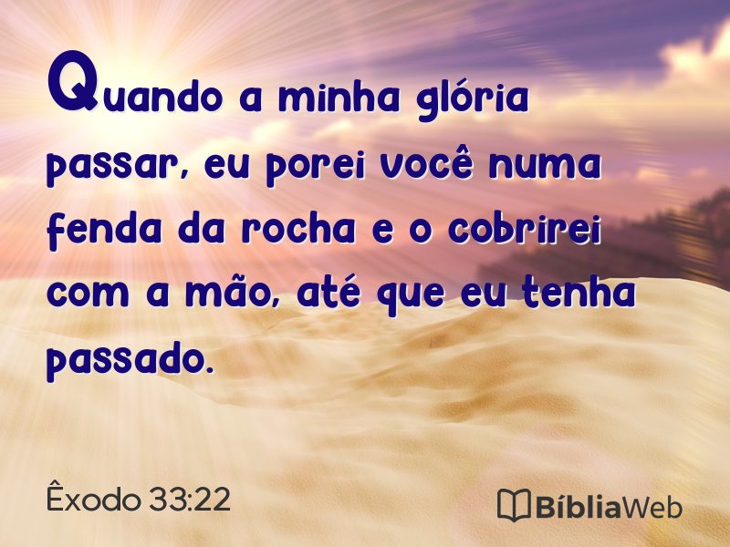 Êxodo 33:22 em imagem para compartilhar