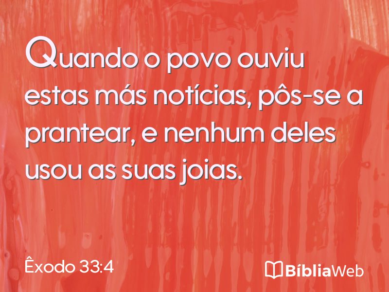 Êxodo 33:4 em imagem para compartilhar