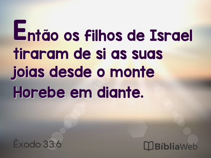 Êxodo 33:6 em imagem para compartilhar