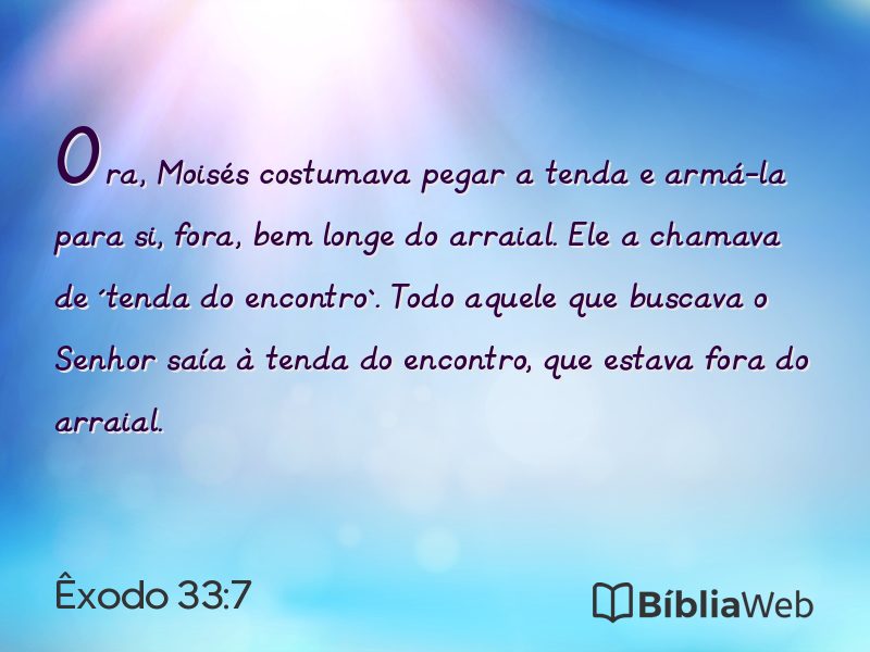 Êxodo 33:7 em imagem para compartilhar