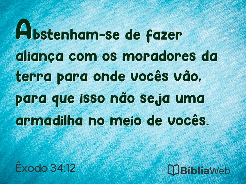 Êxodo 34:12 em imagem para compartilhar