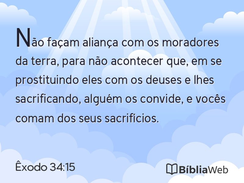 Êxodo 34:15 em imagem para compartilhar