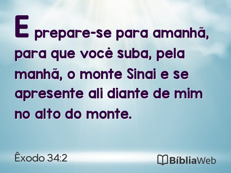 Êxodo 34:2 em imagem para compartilhar