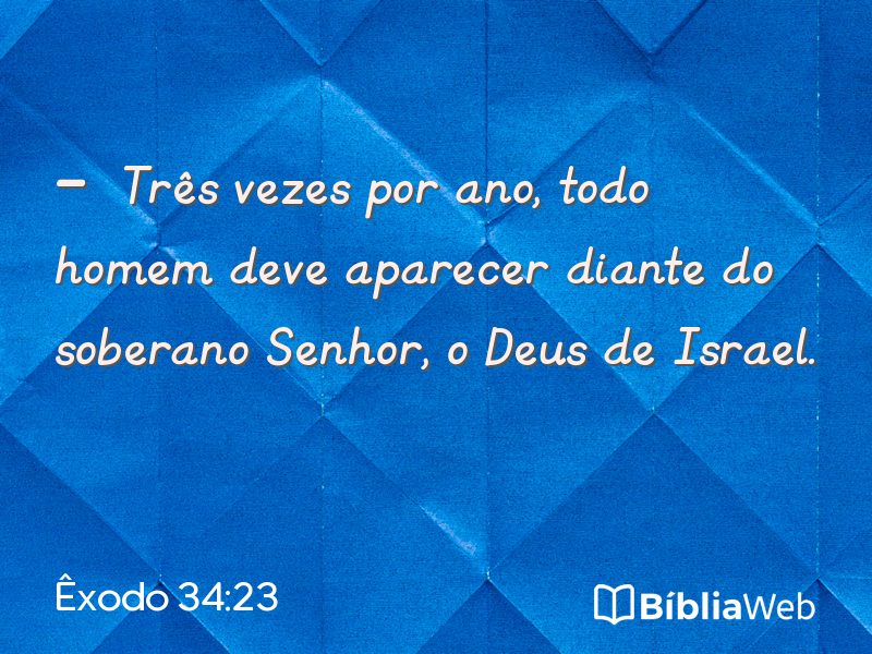 Êxodo 34:23 em imagem para compartilhar