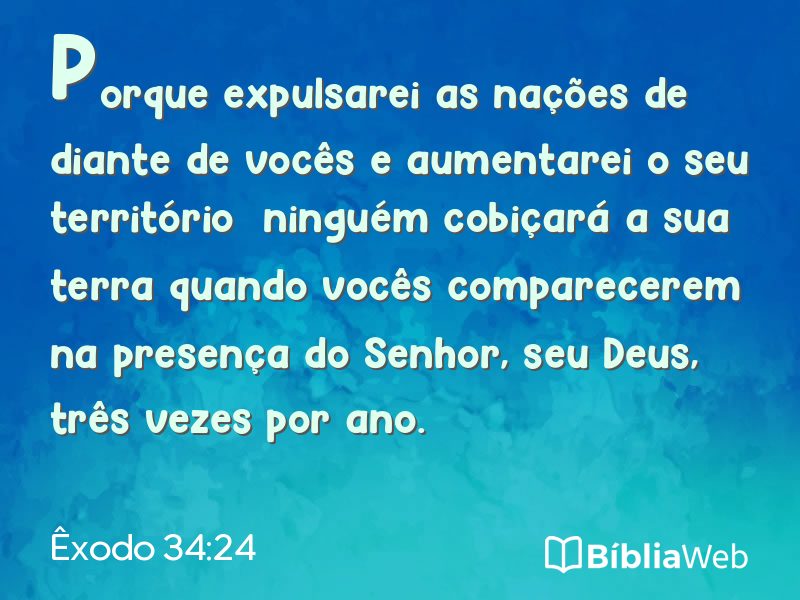 Êxodo 34:24 em imagem para compartilhar