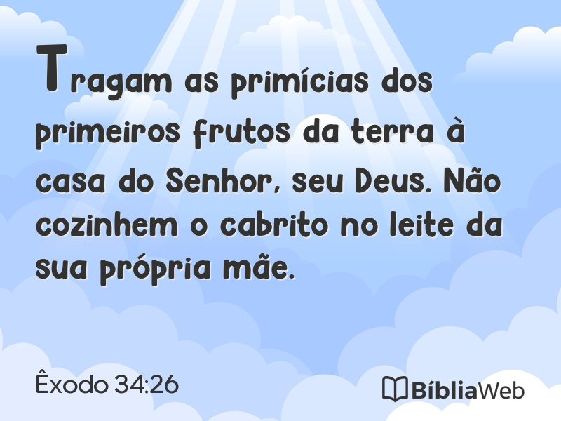 Êxodo 34:26 em imagem para compartilhar
