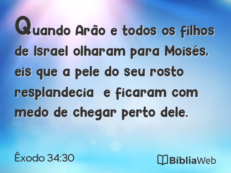 Êxodo 34:30 em imagem para compartilhar