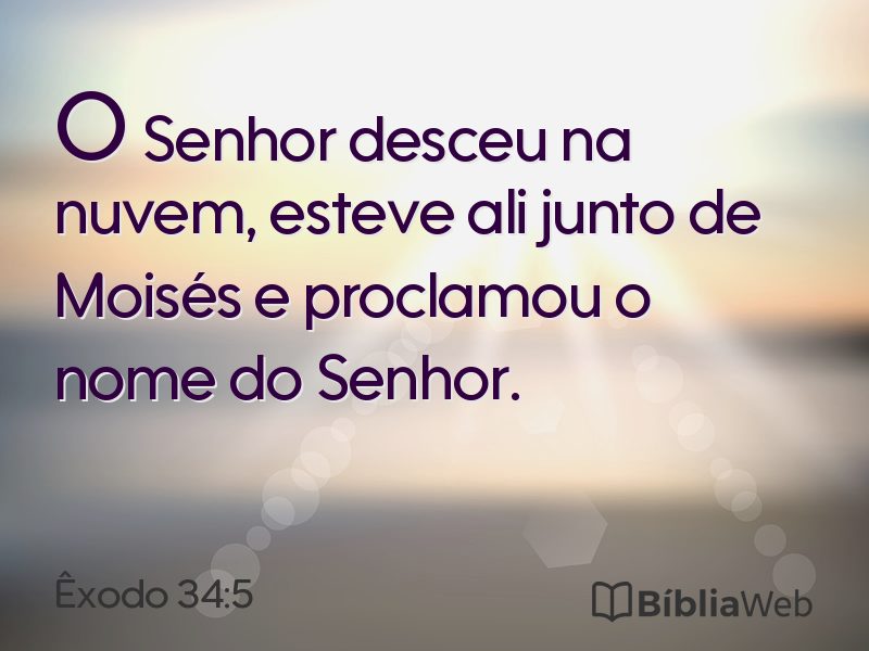 Êxodo 34:5 em imagem para compartilhar
