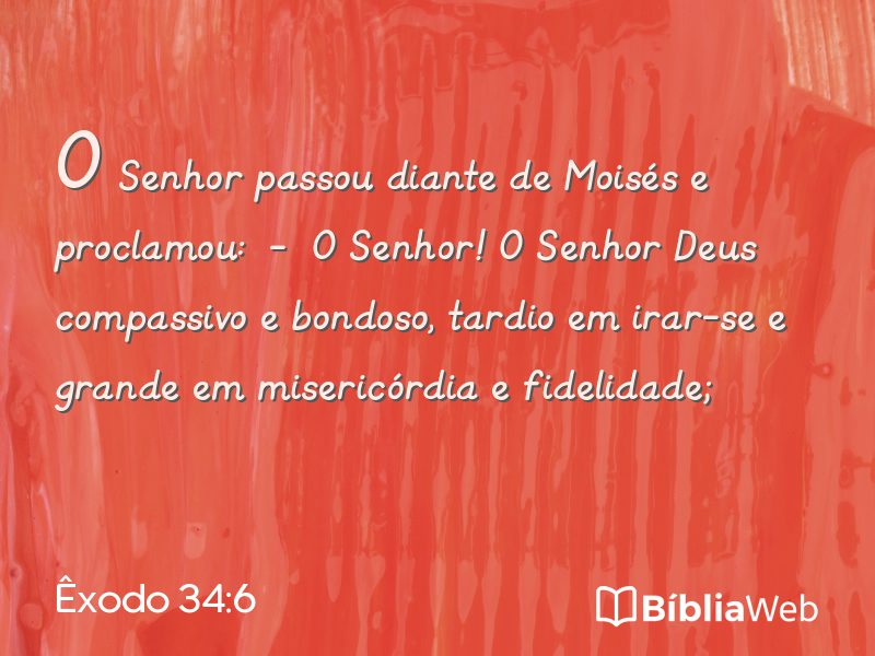 Êxodo 34:6 em imagem para compartilhar