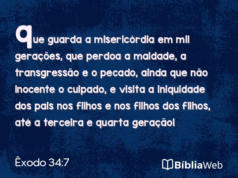Êxodo 34:7 em imagem para compartilhar