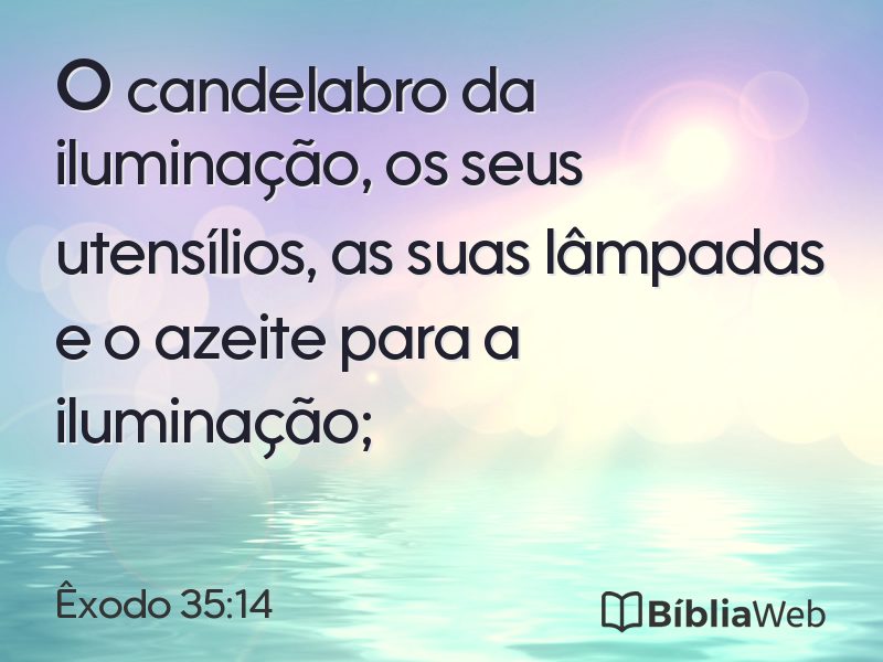 Êxodo 35:14 em imagem para compartilhar