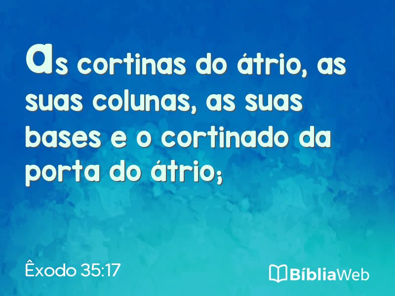 Êxodo 35:17 em imagem para compartilhar
