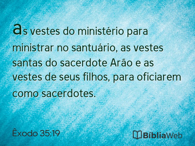 Êxodo 35:19 em imagem para compartilhar