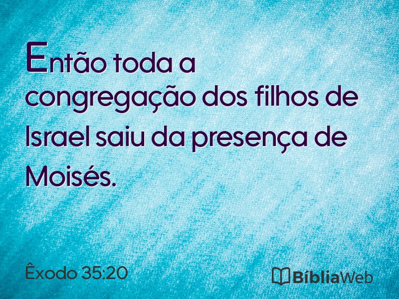 Êxodo 35:20 em imagem para compartilhar