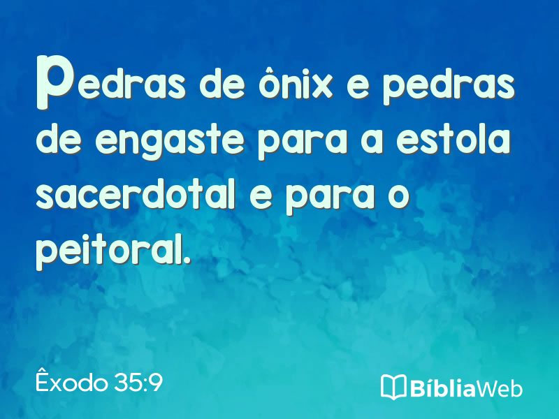 Êxodo 35:9 em imagem para compartilhar