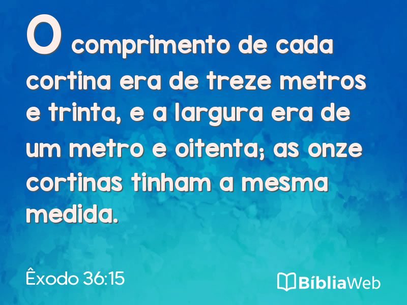 Êxodo 36:15 em imagem para compartilhar