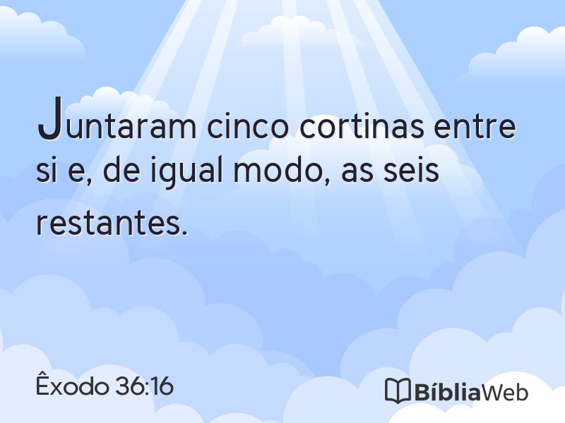 Êxodo 36:16 em imagem para compartilhar