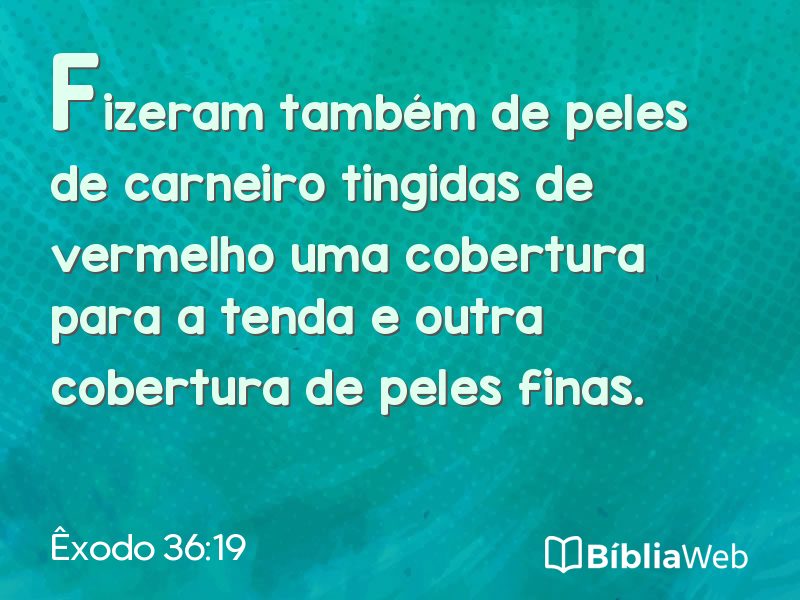 Êxodo 36:19 em imagem para compartilhar