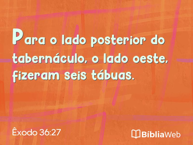 Êxodo 36:27 em imagem para compartilhar