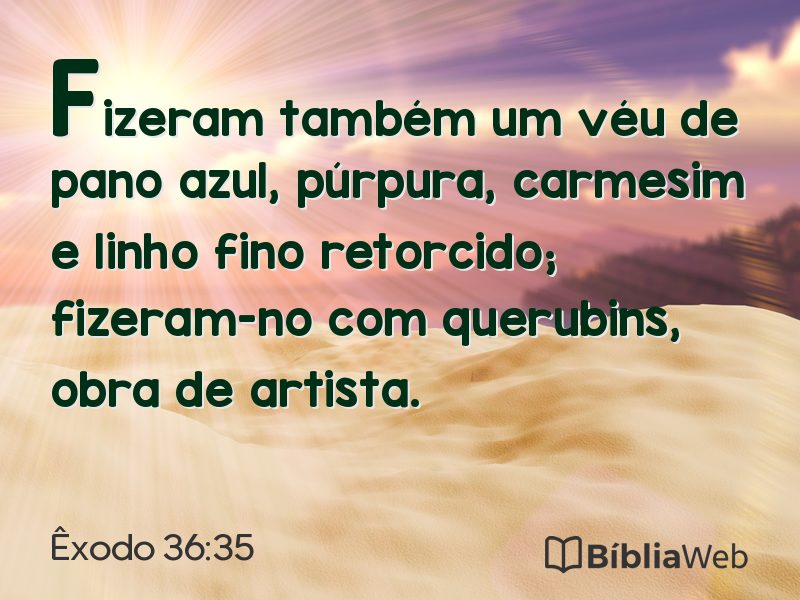Êxodo 36:35 em imagem para compartilhar
