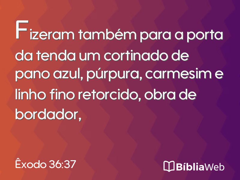 Êxodo 36:37 em imagem para compartilhar