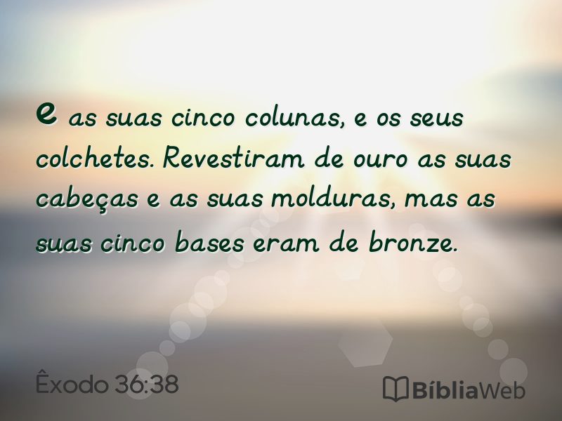 Êxodo 36:38 em imagem para compartilhar