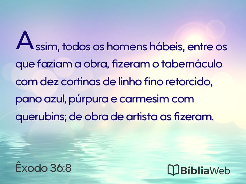 Êxodo 36:8 em imagem para compartilhar
