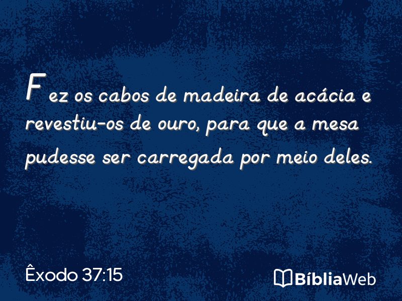 Êxodo 37:15 em imagem para compartilhar