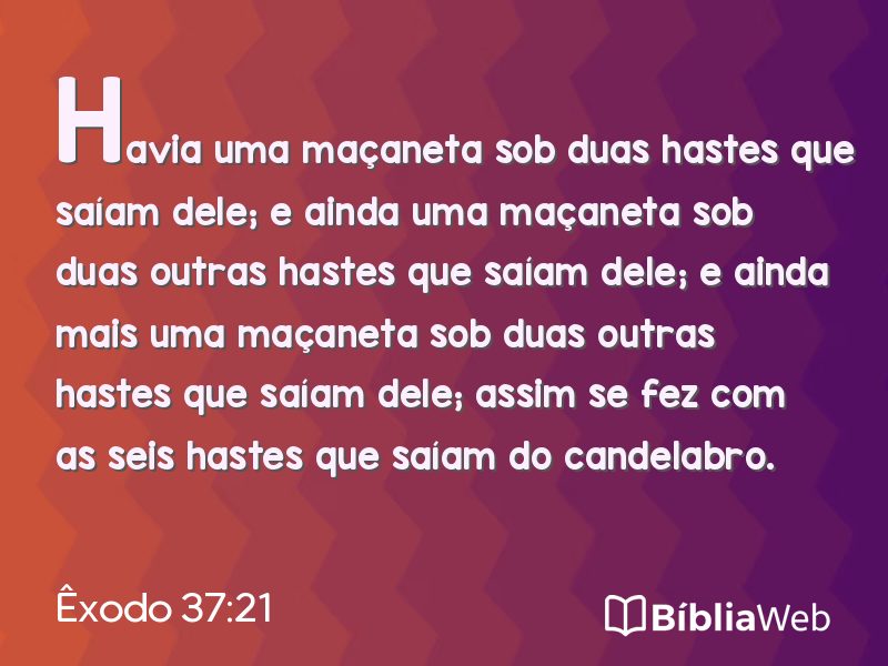 Êxodo 37:21 em imagem para compartilhar