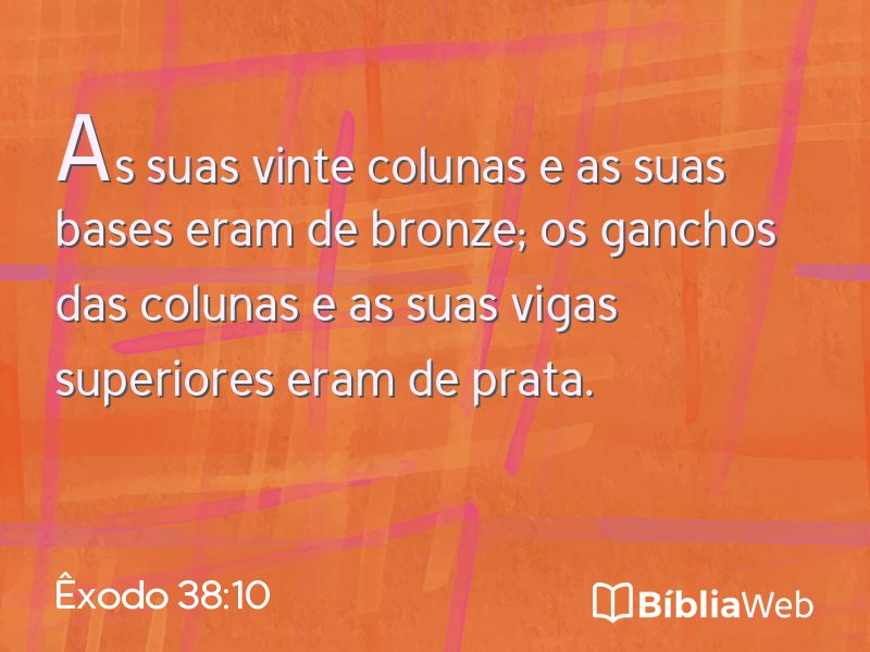 Êxodo 38:10 em imagem para compartilhar