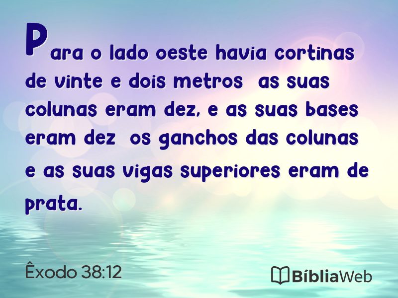 Êxodo 38:12 em imagem para compartilhar