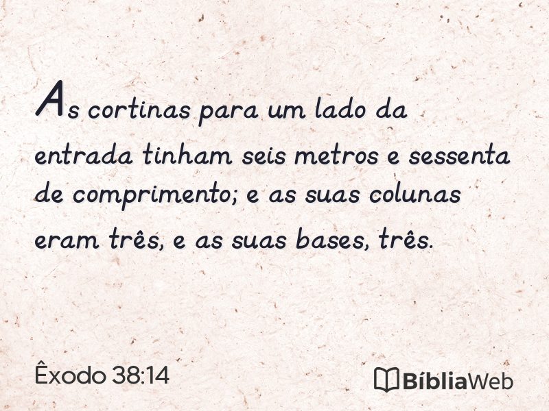 Êxodo 38:14 em imagem para compartilhar